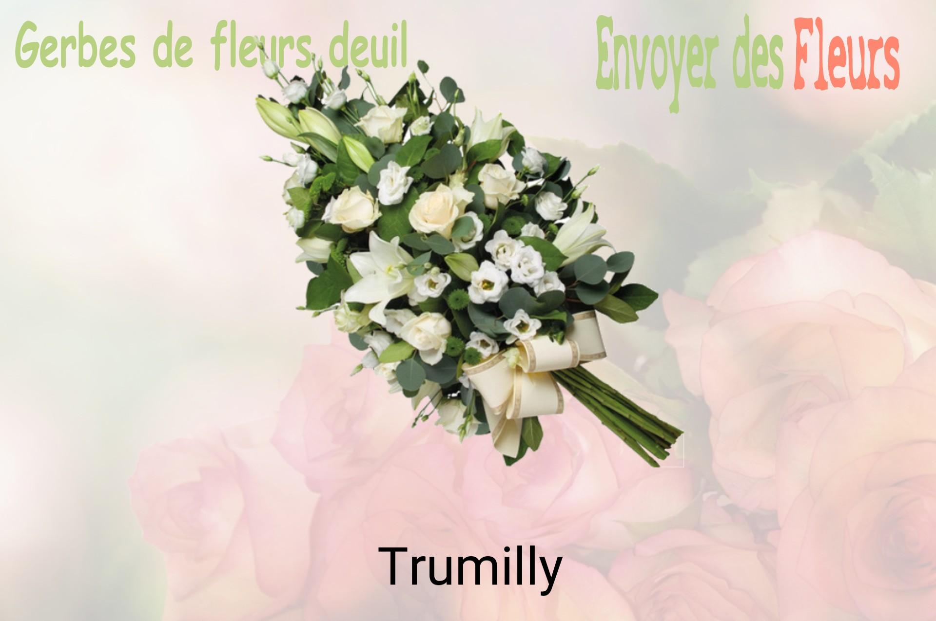 Gerbe de fleurs de deuil livrée à Trumilly
